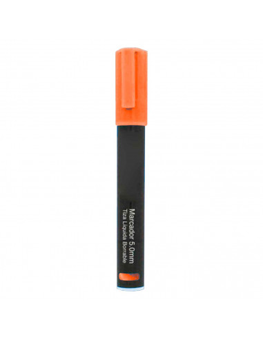 Tradineur - Marcador de tiza líquida para pizarra - Borrable - punta reversible (redonda y biselada) - Ideal para diseño comerci