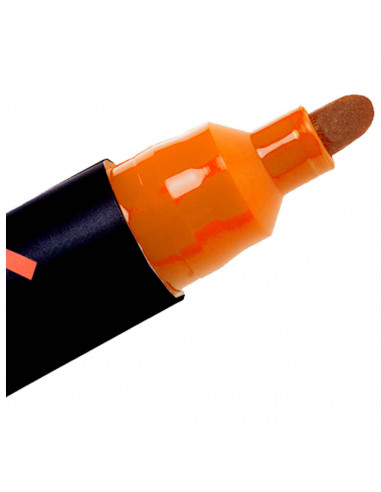 Tradineur - Marcador de tiza líquida para pizarra - Borrable - punta reversible (redonda y biselada) - Ideal para diseño comerci