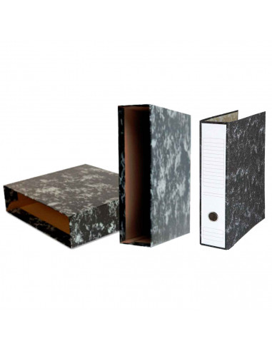 Tradineur - Archivador A-Z con caja - Fabricado en cartón - Ideal para guardar, archivar u ordenar los documentos - 35 x 8 x 29