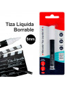 Tradineur - Marcador de tiza líquida para pizarra - Borrable - Punta redonda y biselada - Ideal para diseño comercial - Apto par