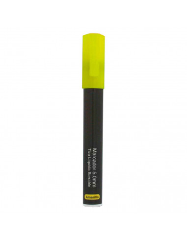 Tradineur - Marcador de tiza líquida para pizarra - Punta reversible (redonda y biselada) - Ideal para diseño comercial - Apto p