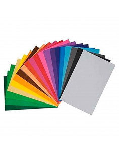 Tradineur - Pack de 20 cartulinas - Material de goma eva - Ideal para que los niños hagan manualidades en la escuela y en el hog