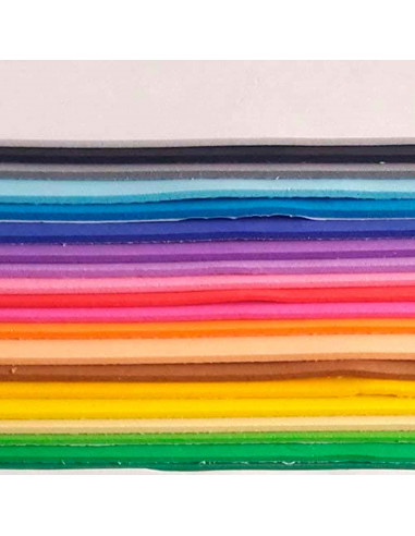 Tradineur - Pack de 20 cartulinas - Material de goma eva - Ideal para que los niños hagan manualidades en la escuela y en el hog