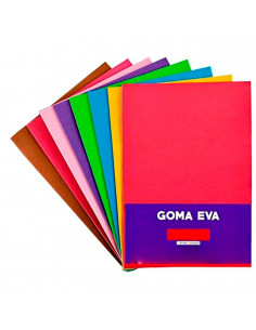 Tradineur - Pack de 8 cartulinas -  Material de goma eva - Ideal para que los niños hagan manualidades en la escuela y en el hog