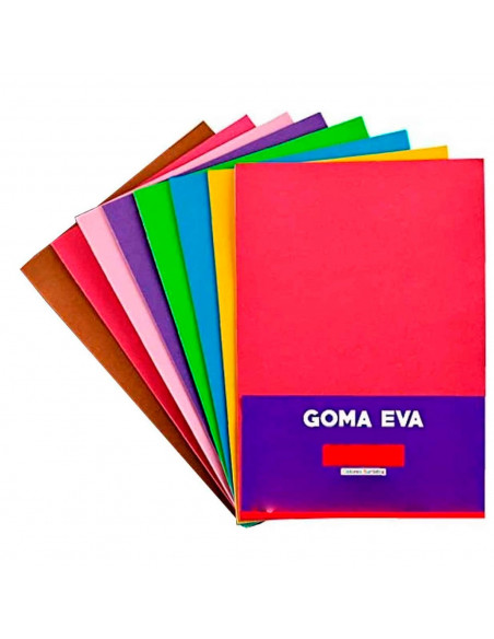 Tradineur - Pack de 8 cartulinas -  Material de goma eva - Ideal para que los niños hagan manualidades en la escuela y en el hog
