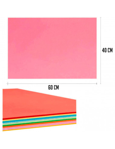 Tradineur - Pack de 8 cartulinas -  Material de goma eva - Ideal para que los niños hagan manualidades en la escuela y en el hog