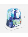 Tradineur - Mochila infantil en 3D con diseño de Buzz Lightyear, ideal para la escuela. Medidas de 25 x 31 x 10 cm para colgar e