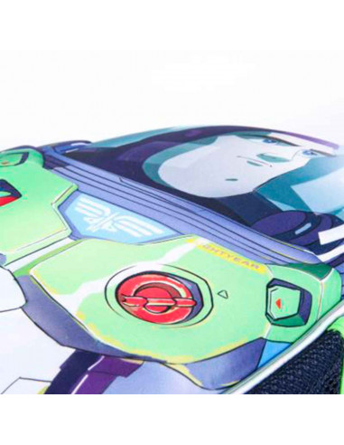 Tradineur - Mochila infantil en 3D con diseño de Buzz Lightyear, ideal para la escuela. Medidas de 25 x 31 x 10 cm para colgar e