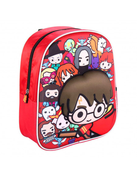 Tradineur - Mochila 3D infantil con diseño de Harry Potter, ideal para la escuela. Medidas de 25 x 31 x 10 cm para colgar en la