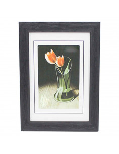 Portafotos poliestireno negro, marco de fotos negro, elegante, exterior, 43 x 53 cm, interior 40 x 50 cm