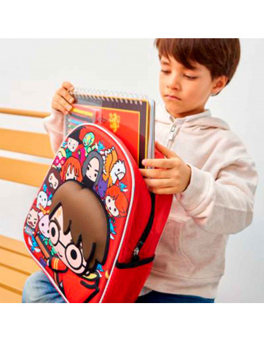 Tradineur - Mochila 3D infantil con diseño de Harry Potter, ideal para la escuela. Medidas de 25 x 31 x 10 cm para colgar en la