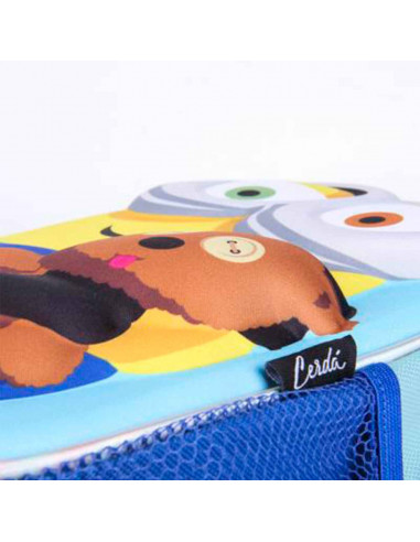 Tradineur- Mochila para niños en 3D con diseño de los Minions, ideal para la escuela. Medidas de 25 x 31 x 10 cm para colgar en