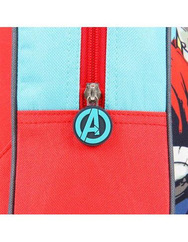 Tradineur -Mochila para niños en 3D con diseño de los Vengadores, ideal para la escuela. Medidas de 25 x 31 x 10 cm para colgar