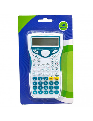 Tradineur - Calculadora científica - 240 Funciones - Diseño ergonómico - Fabricado en plástico a prueba de arañazos - 16,3 x 8,5