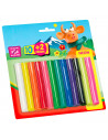 Tradineur - Plastilina 10+2 colores neón - Sin gluten - Textura suave y maleable - Sin olor, ligera y flexible - Ideal para hace