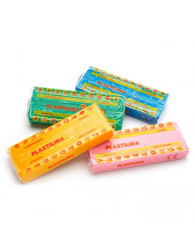 Tradineur - Caja de 15 Plastilinas de colores diferentes - Sin gluten - Textura suave y maleable - Sin olor y flexible - Ideal p