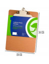 Tradineur - Portafolios con pinzas - Aptos para formatos A4 - Fabricado en madera - Multiusos - Adecuado para oficinas, escuelas