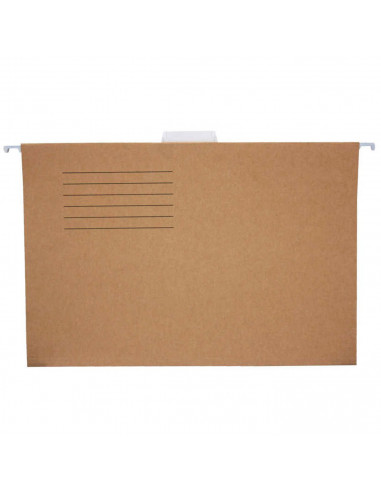 Tradineur - Pack de carpetas colgantes - 4 Unidades - Ideal para guardar, archivar u organizar los documentos - Color Marrón (kr