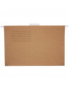 Tradineur - Pack de carpetas colgantes - 4 Unidades - Ideal para guardar, archivar u organizar los documentos - Color Marrón (kr