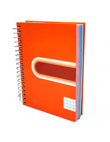 Tradineur - Cuaderno/Libreta - Tapa dura - Hojas cuadriculadas 5x5 - 140 páginas - 90 gr - Formato A6 - Encuadernación en espira