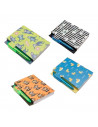 Tradineur - Pack de 4 Mini libreta - Libreta decorada - Hojas en blanco - Incluye bolígrafo - Sin anillas - 11,5 x 9 cm