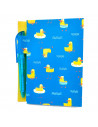 Tradineur - Pack de 4 Mini libreta - Libreta decorada - Hojas en blanco - Incluye bolígrafo - Sin anillas - 11,5 x 9 cm