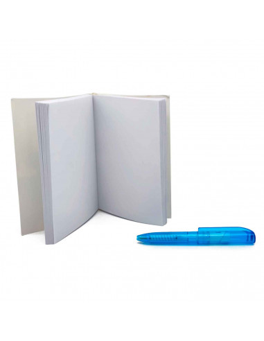 Tradineur - Pack de 4 Mini libreta - Libreta decorada - Hojas en blanco - Incluye bolígrafo - Sin anillas - 11,5 x 9 cm