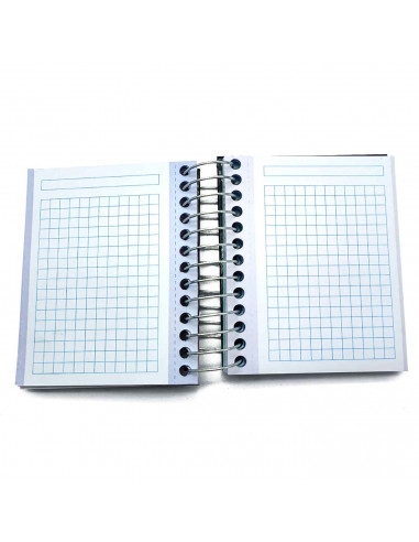 Tradineur - Pack de 4 Cuadernos/Libretas - Tapa dura - Páginas cuadriculadas 5x5 - 140 páginas - 90 gr - Formato A7 - Encuaderna