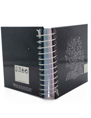 Tradineur - Pack de 4 Cuadernos/Libretas - Tapa dura - Páginas cuadriculadas 5x5 - 140 páginas - 90 gr - Formato A7 - Encuaderna