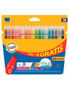 Tradineur - Rotuladores de colores - 18 Colores llamativos - Rotuladores con base de agua - Punta fina y precisa - Limpia fácil