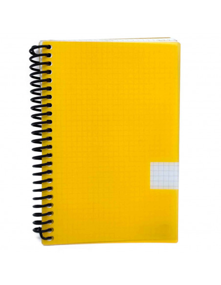 Tradineur - Cuaderno/Libreta - Tapa dura - Páginas cuadriculadas 4x4 - 80 páginas - 60 gr - Formato 8º - Encuadernación en espir