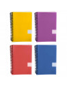 Tradineur - Cuaderno/Libreta - Tapa dura - Páginas cuadriculadas 4x4 - 80 páginas - 60 gr - Formato 8º - Encuadernación en espir