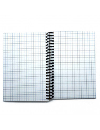 Tradineur - Cuaderno/Libreta - Tapa dura - Páginas cuadriculadas 4x4 - 80 páginas - 60 gr - Formato 8º - Encuadernación en espir