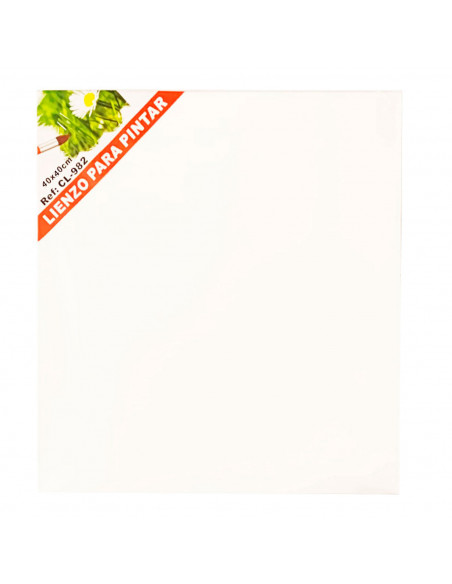 Acan - Lienzo blanco para pintar, tablero para pintar, panel de lona con marco 40 x 40 X 1.5 cm