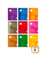 Tradineur - Pack de 4 libretas rayadas dobles - Formato A5 - 48 páginas (90 gr) - Cuaderno grapado - Tapa blanda - 21 x 15 cm -
