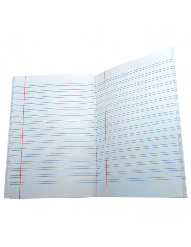 Tradineur - Pack de 4 libretas rayadas dobles - Formato A5 - 48 páginas (90 gr) - Cuaderno grapado - Tapa blanda - 21 x 15 cm -