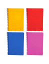 Tradineur - Pack de 4 libretas rayadas - 80 páginas (90 gr) - Encuadernación en espiral - Tapa dura - 21,6 x 15,5 cm - Colores S