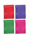 Tradineur - Pack de 4 libretas rayadas - 80 páginas - Cuaderno en espiral - Tapa blanda - 21,5 x 15,6 cm - Colores Surtido