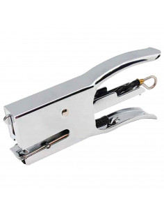 Tradineur - Mini Grapadora tenaza - Incluye 2000 grapas - Fabricación en metal - Ideal para oficinas y clases - 10,3 x 6,2 cm