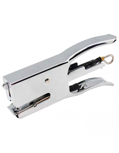 Tradineur - Mini Grapadora tenaza - Incluye 2000 grapas - Fabricación en metal - Ideal para oficinas y clases - 10,3 x 6,2 cm