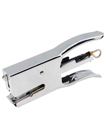 Tradineur - Mini Grapadora tenaza - Incluye 2000 grapas - Fabricación en metal - Ideal para oficinas y clases - 10,3 x 6,2 cm