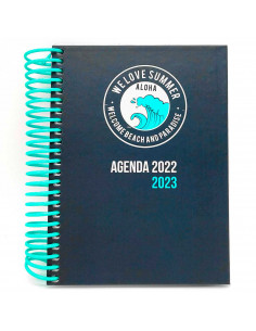 Tradineur - Agenda escolar curso 2022/23, 1 día por página, tapa dura y anilla, planificador anual de tareas, citas, 14,7 x 11 c