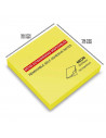 Tradineur - Block de notas autoadhesivas- Contiene 100 hojas - Forma totalmente cuadrada - Color Amarillo