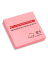 Tradineur - Notas autoadhesivas tono neón - Contiene 100 hojas - Forma cuadrada - Color Rosa - 7,6 x 7,6 cm