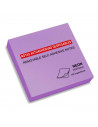 Tradineur - Notas autoadhesivas tono neón - Contiene 100 hojas - Forma cuadrada - 7,6 x 7,6 cm - Color Violeta 