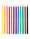 Tradineur - Caja de 12 lápices de colores para niños, material escolar, colores vivos surtidos, ideal para colorear y dibujar