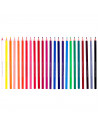 Tradineur - Caja de 24 lápices de colores para niños, material escolar, colores vivos surtidos, ideal para colorear y dibujar