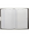 Tradineur - Listín telefónico A-Z, cubierta de piel, agenda de teléfonos, libreta de direcciones, índice alfabético, 21,6 x 15 c