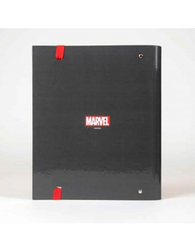 Tradineur - Carpeta / Archivador de los Vengadores de cartón resistente, con 4 anillas de metal, ideal para el curso escolar. Me
