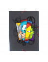 Tradineur - Carpeta de los Vengadores, de cartón resistente, con solapas y 2 gomas, ideal para el curso escolar. Medidas 34,3 x
